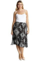 5028 Moroccan Tile Print Skirt