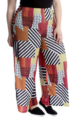 6105 Abstract Print Palazzo Trouser