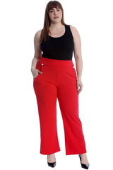 6091 High Waist Side Pocket Trousers