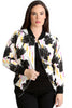 3191 Palm Tree Print Bomber Jacket