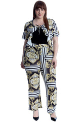 6106 Chains & Tassels Print Trousers