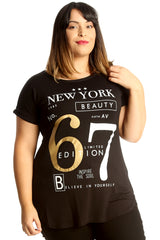 New York 67 Foil Print T-Shirt