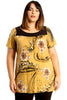 1717 Floral Branch Print Smock Top