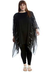 3249 Paisley Heart & Dove Print Chiffon Kaftan