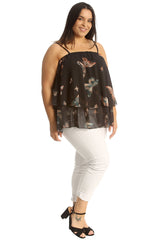 Butterfly Chiffon Frill Top