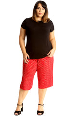 6125 Polka Dot Crinkle Culottes