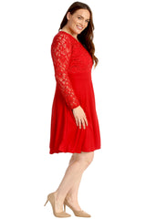 Chiffon Sleeve Skater Dress