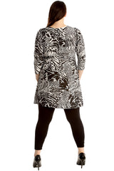 Tiger Print Sequin Swing Top
