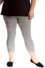 7212 Cherry Stud Cropped Leggings