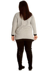 3124 No Glitter No Party Print Zip Sweatshirt