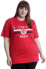 1532 L'Amour Paris Print Cotton T-Shirt