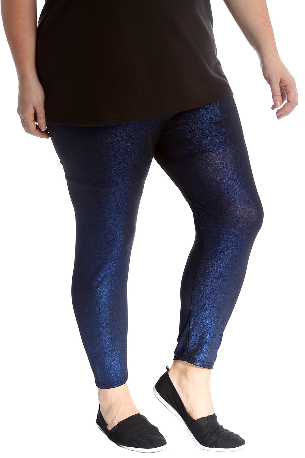 7205 Glitter Fabric Disco Leggings