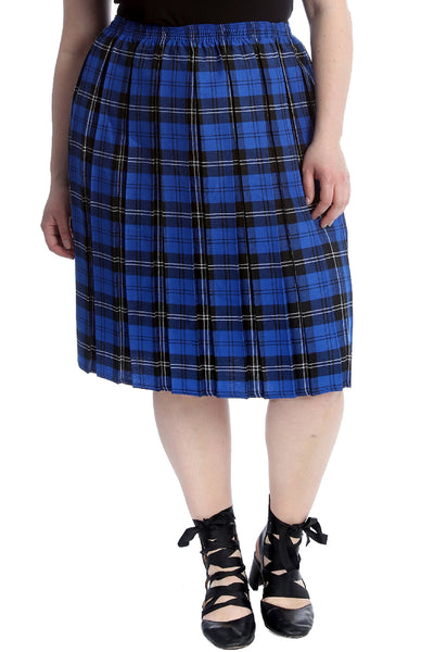 5033 Tartan Print Pleated Skirt