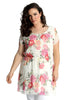 2218 Rose Print Chiffon Dress