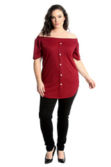 1560 Crepe Off Shoulder Top