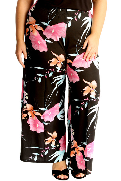 6116 Floral Print Palazzo Trouser