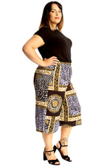 6148 Geometric Print Culottes