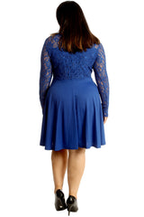 Chiffon Sleeve Skater Dress