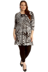 Tiger Print Sequin Swing Top