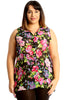 1683 Bold Butterfly Print Chiffon Shirt