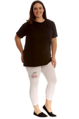 7212 Cherry Stud Cropped Leggings