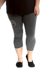 7217 Emoji Stud Cropped Leggings