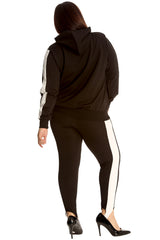 3126 Side Panel Hooded Bomber Jacket