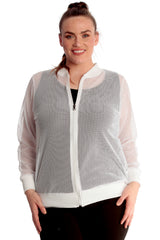 Mesh Net Bomber Jacket