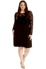 Chiffon Sleeve Skater Dress