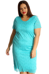 2119 Floral Lace Midi Dress