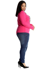1578 Love Heat Print Batwing Top