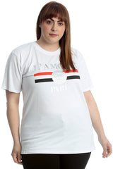 1532 L'Amour Paris Print Cotton T-Shirt