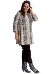 1739 Snake Skin Print Swing Top