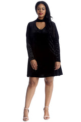1501 Plain Velvet Swing Top