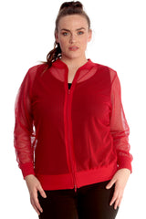 Mesh Net Bomber Jacket