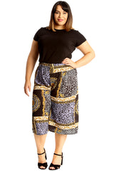 6148 Geometric Print Culottes