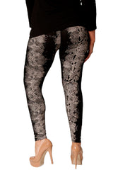 7007 Snake Skin Print Leggings