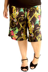 6142 Chains & Leaf Print Culottes