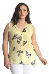 1563 Chiffon Butterfly Shirt