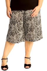 6126 Paisley Print Culottes