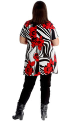 1729 Floral Print Swing Top