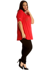 1520 Strawberry Stud 2 Button Top