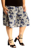 6129 Blue Floral Print Culottes