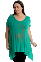 1375 Studded Reindeer Top