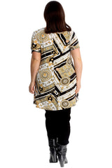 1724 Butterfly Key & Chains Print Swing Top