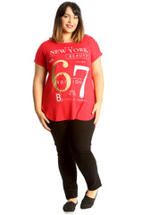 New York 67 Foil Print T-Shirt
