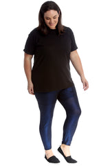 7205 Glitter Fabric Disco Leggings