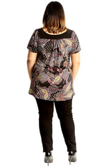 1716 Paisley Print Smock Top
