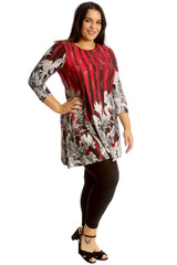 Floral Print Sequin Swing Top
