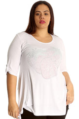 1520 Strawberry Stud 2 Button Top
